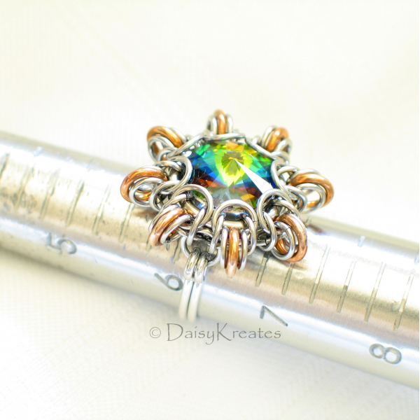 Byzantine Sun finger ring can be customized to fit your size upon request