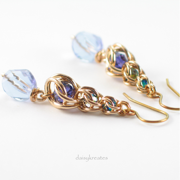 Handmade niobium ear wires suitable for sensitive skins
