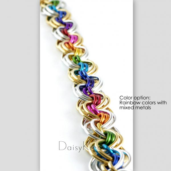 Ghenghiz Cohen Chainmaille Bracelet in rainbow colors