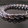 3x3 Wave Bracelet in stainless steel and rainbow anodized niobium 3x3 Wave Bracelet in stainless steel and rainbow anodized niobium
