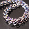 3x3 Wave Bracelet in stainless steel and rainbow anodized niobium 3x3 Wave Bracelet in stainless steel and rainbow anodized niobium