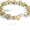 Elegant Ghenghiz Cohen bracelet in classic silver and gold tones Ghenghiz Cohen Chainmaille Bracelet in silver and golden colors