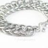 Classic and Bold Half Persian Chainmaille Bracelet in Bright Aluminum Classic and Bold Half Persian Chainmaille Bracelet in Bright Aluminum