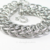 Classic and Bold Half Persian Chainmaille Bracelet in Bright Aluminum Classic and Bold Half Persian Chainmaille Bracelet in Bright Aluminum