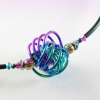 Three-Color Danish Knot Choker Necklace in Anodized Niobium