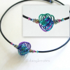 Three-Color Danish Knot Choker Necklace in Anodized Niobium