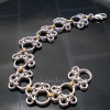 Paw Prints Chainmaille Bracelet with Mixed Metals