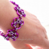 Purple Paw Prints Chainmaille Bracelet