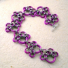 Purple Paw Prints Chainmaille Bracelet Purple Paw Prints Chainmaille Bracelet